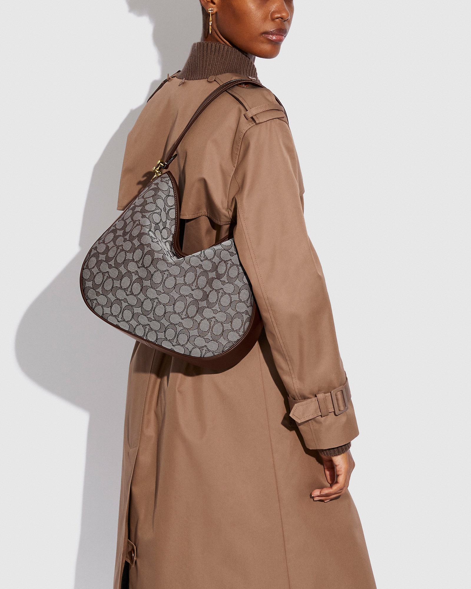 Soft Tabby Hobo In Signature Jacquard