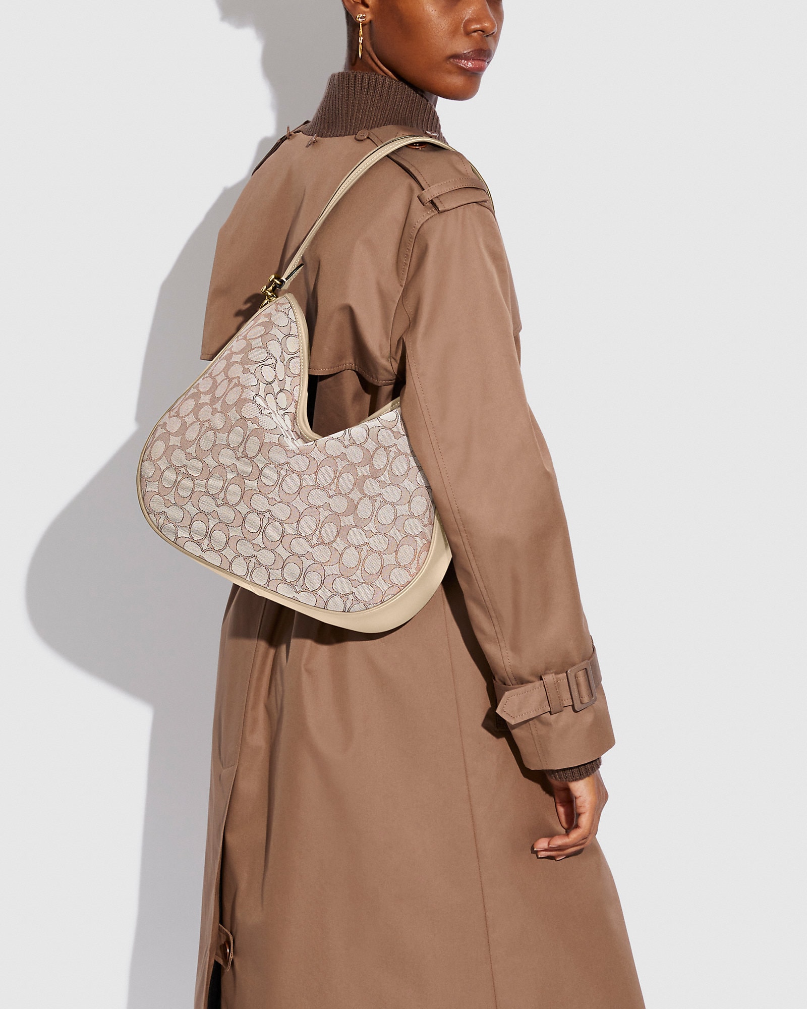 Soft Tabby Hobo In Signature Jacquard