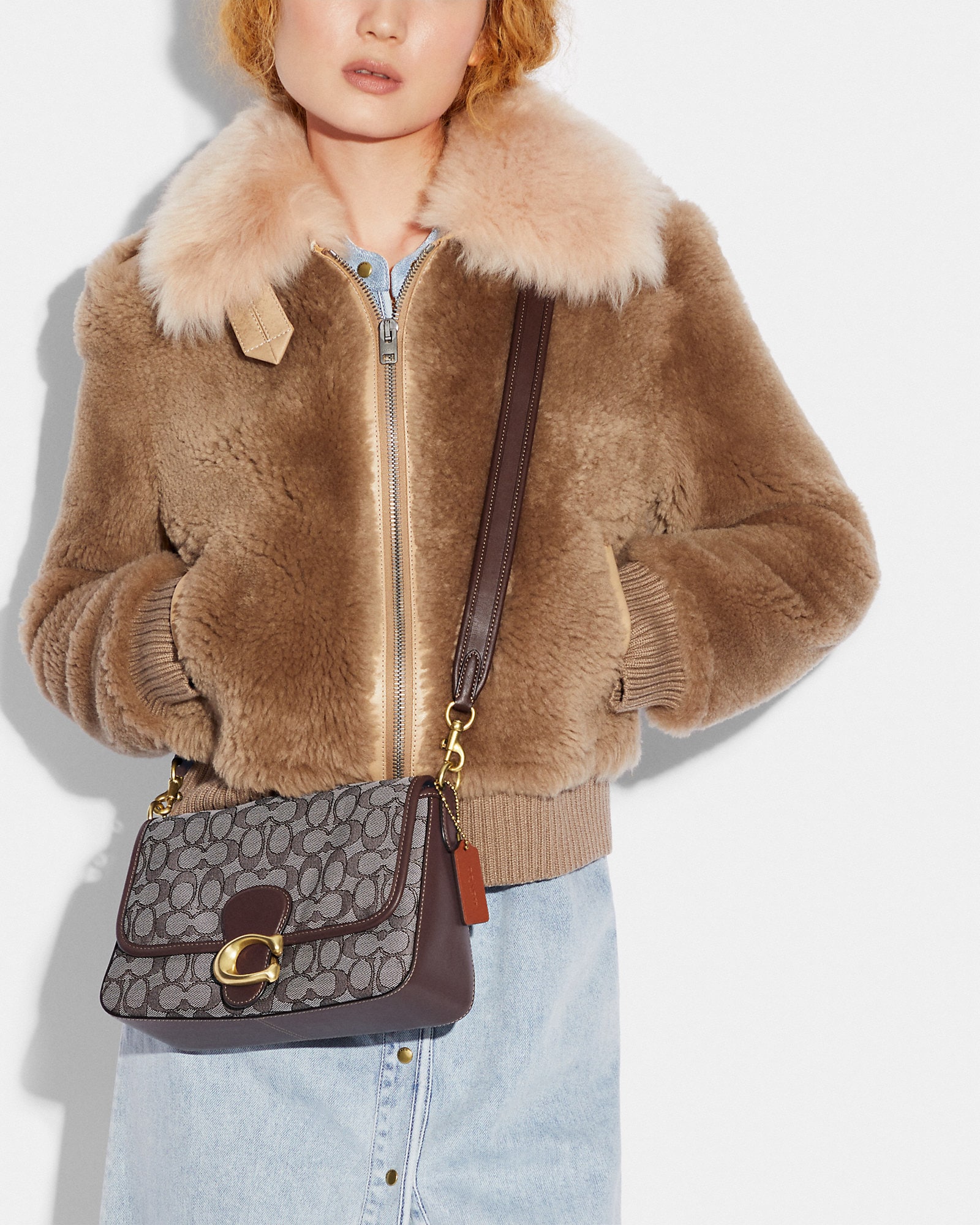 Soft Tabby Shoulder Bag In Signature Jacquard