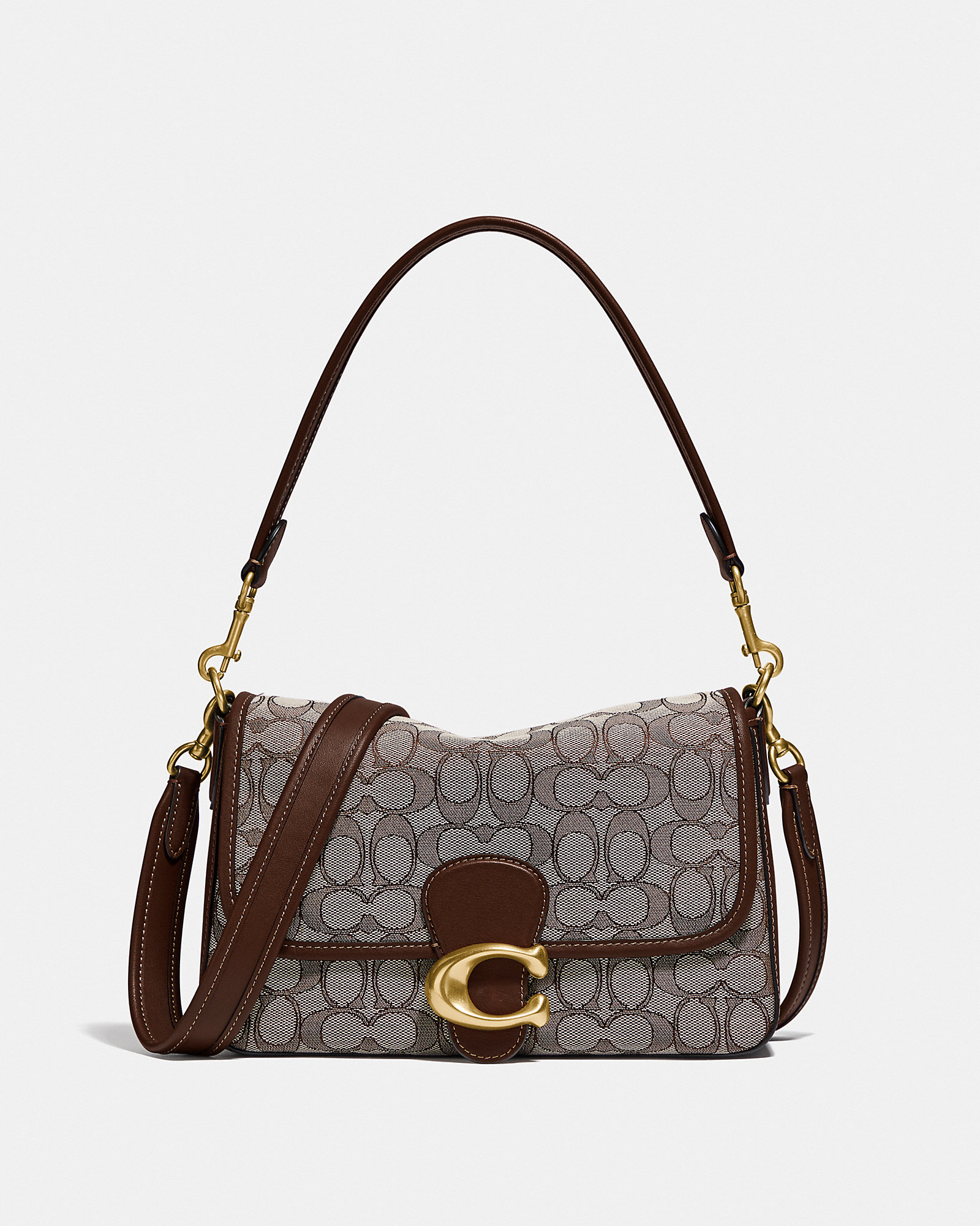 Soft Tabby Shoulder Bag In Signature Jacquard