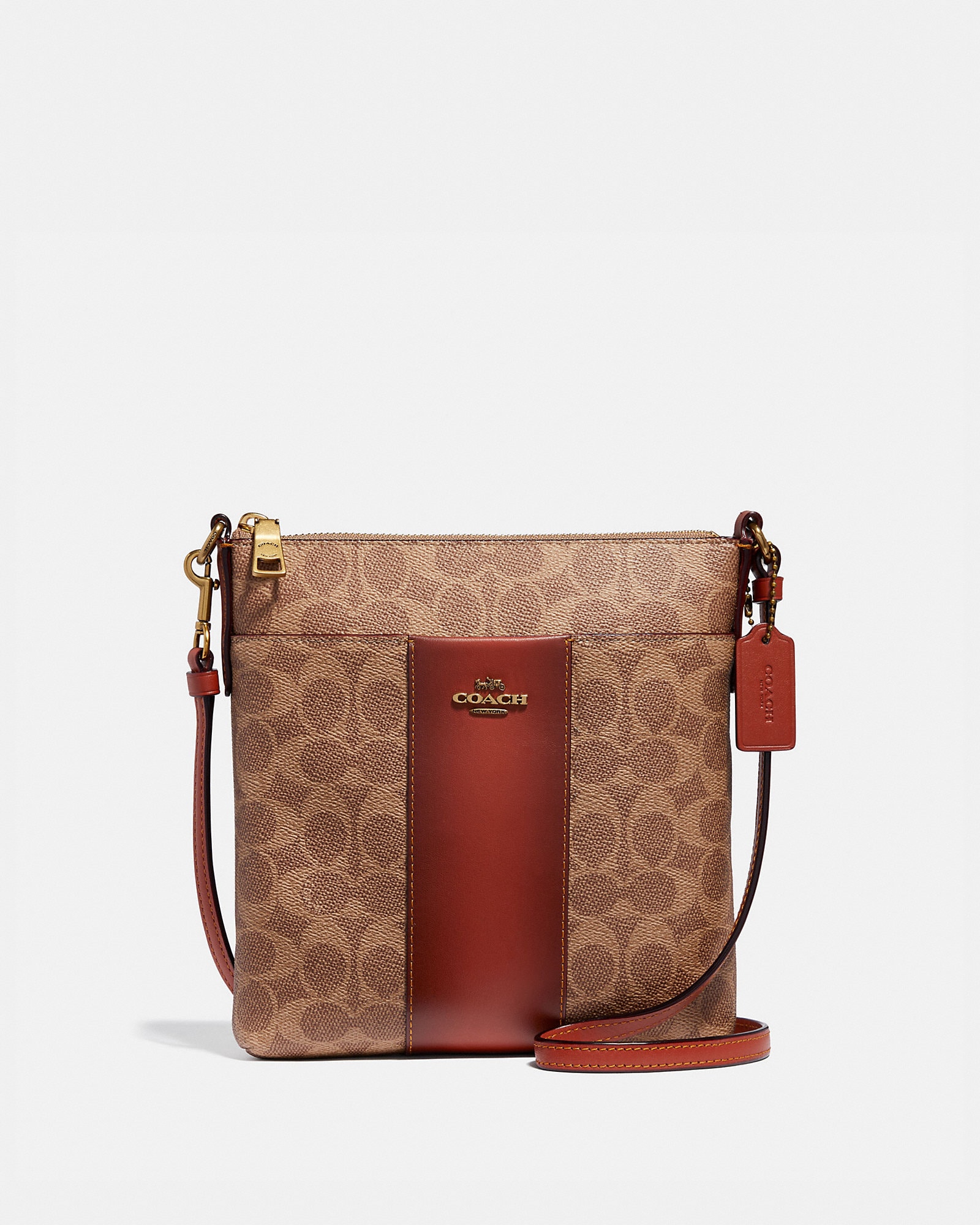 Kitt Messenger Crossbody In Colorblock Signature Canvas