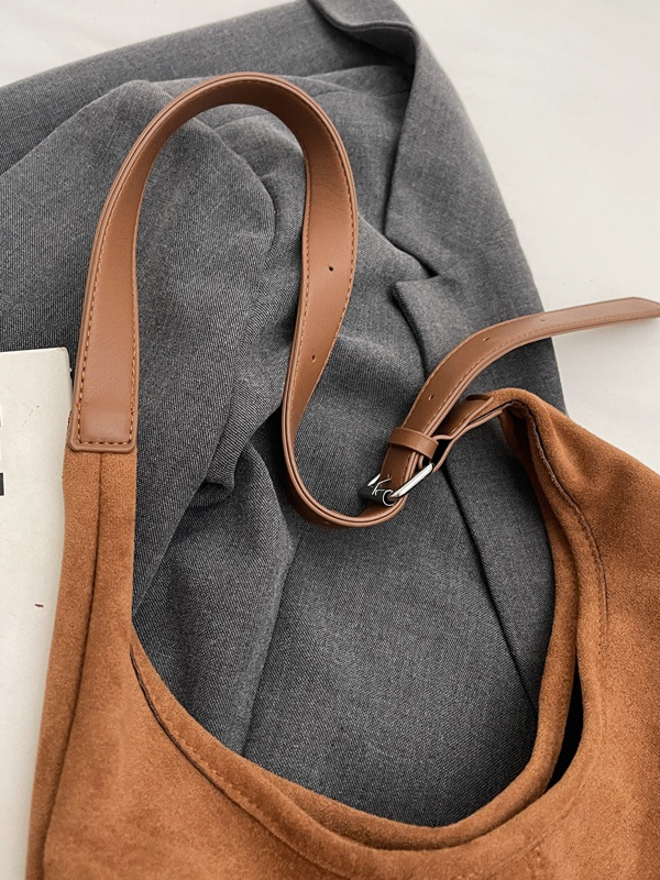 Casual Suede Tote Bag With Mini Bag