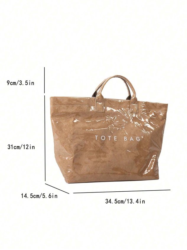 Casual Waterproof PVC Large Capacity Tote Bag