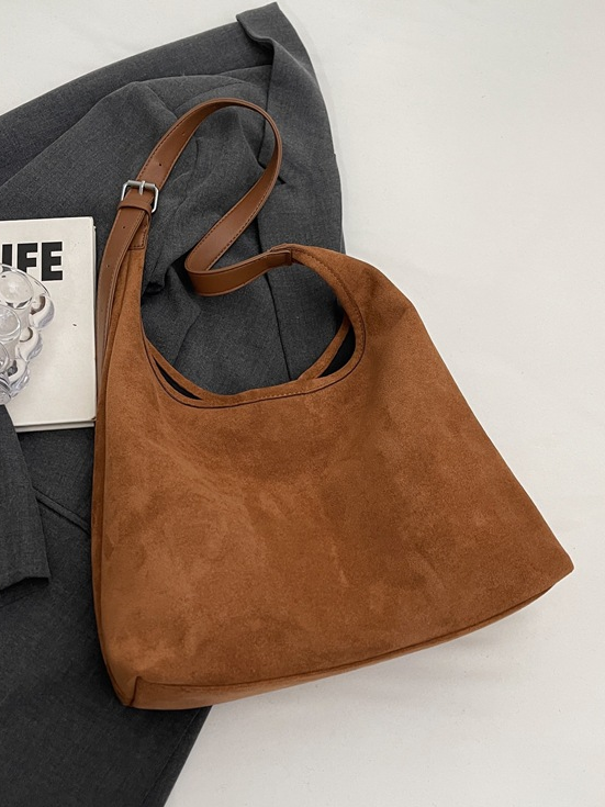 Casual Suede Tote Bag With Mini Bag