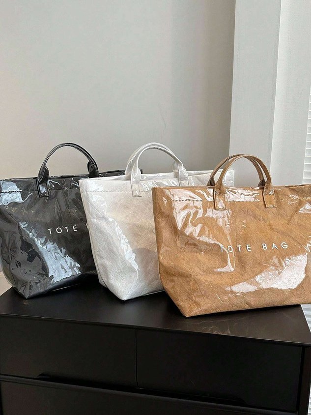 Casual Waterproof PVC Large Capacity Tote Bag