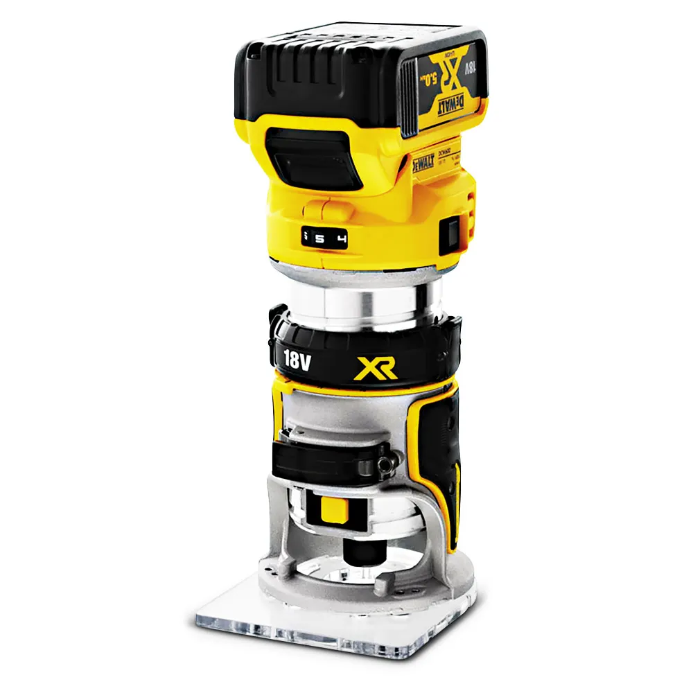 DEWALT 18V Brushless XR 8mm Router with Plunge Base Skin DCW604N-XJ