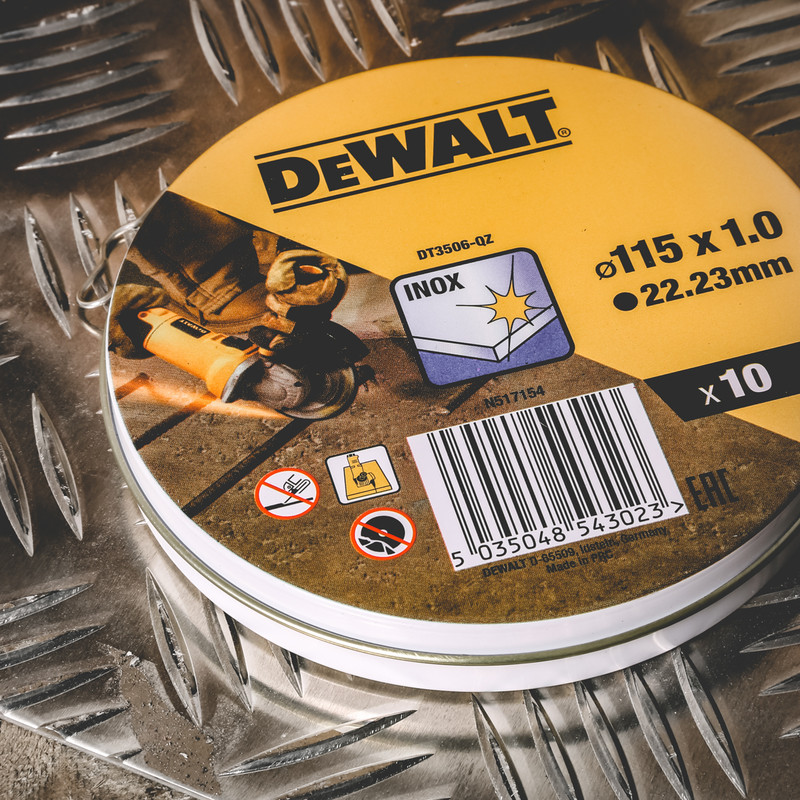 DeWalt Thin Metal Cutting Discs 115 x 1.0 x 22.2mm