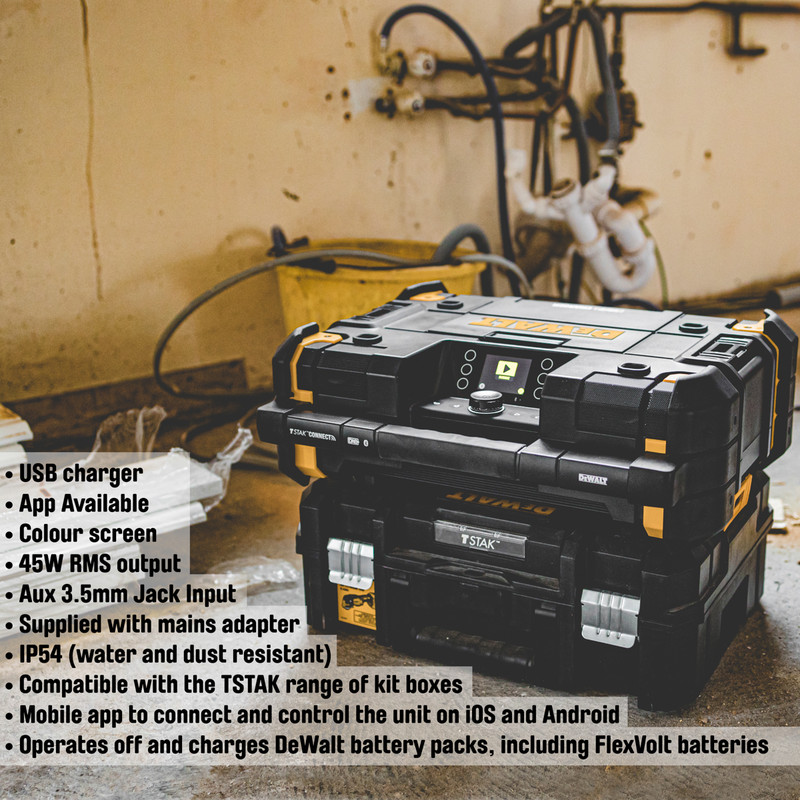 DeWalt DWST1-81079-GB 18V XR DAB/FM/AM TSTAK Radio 240V