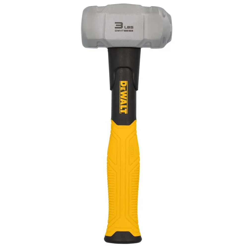 DEWALT 3lb/1.3kg Fibreglass Rubber Grip Club Hammer DWHT56152-1