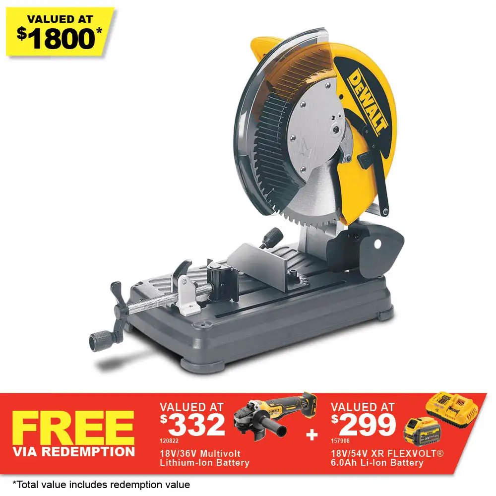 DEWALT 2200W 355mm (14") Cold Cut Saw DW872-XE