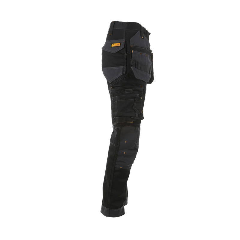 DeWalt Harrison Pro Stretch Holster Pocket Trousers Black/Grey 42" L