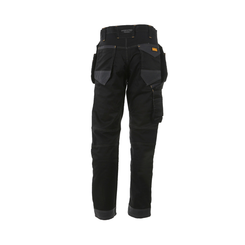 DeWalt Harrison Pro Stretch Holster Pocket Trousers Black/Grey 42" L