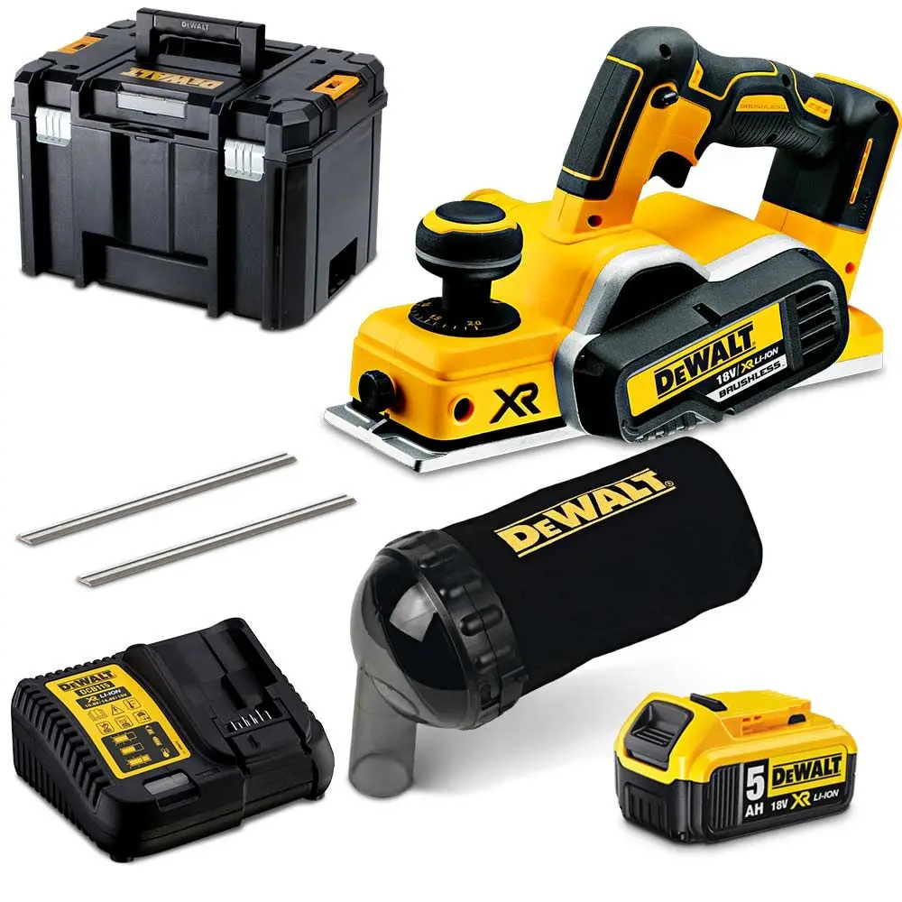 DEWALT 18V Brushless 5.0Ah Planer Kit DCP580P2-XE