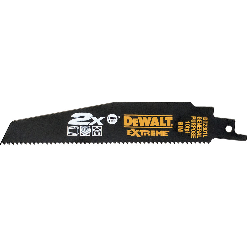 DeWalt General Purpose Reciprocating Blade 10TPI 152mm