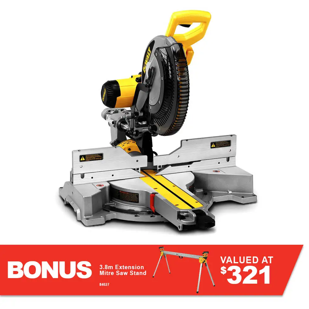 DEWALT 1675W 305mm (12") Sliding Compound Mitre Saw DWS780-XE