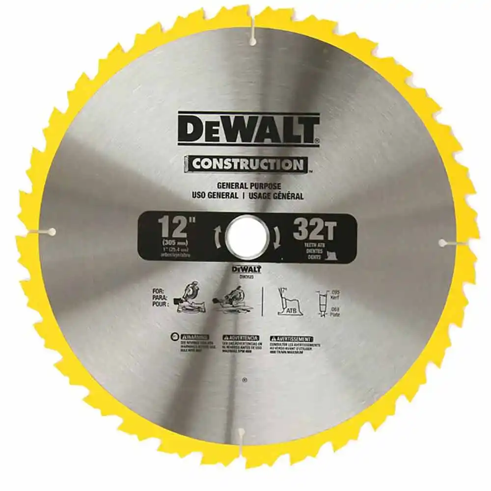 DEWALT DW3123 305mm (12") 32T Construction Circular Saw Blade DW3123