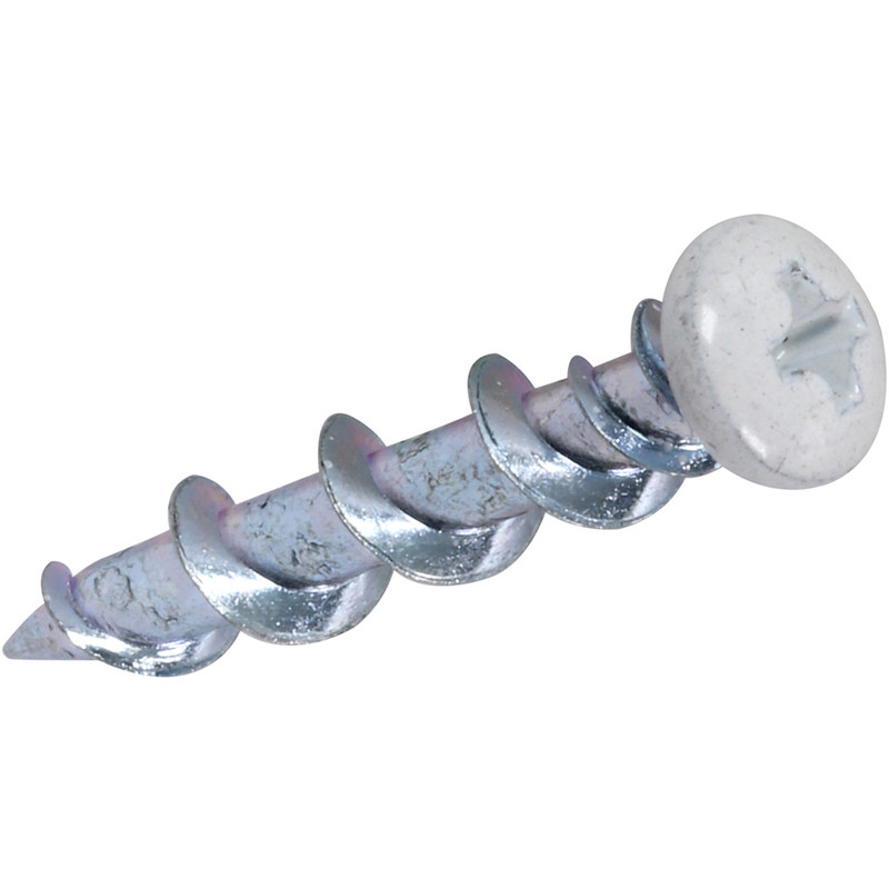 DeWalt Walldog Screws 32mm White Pan Head