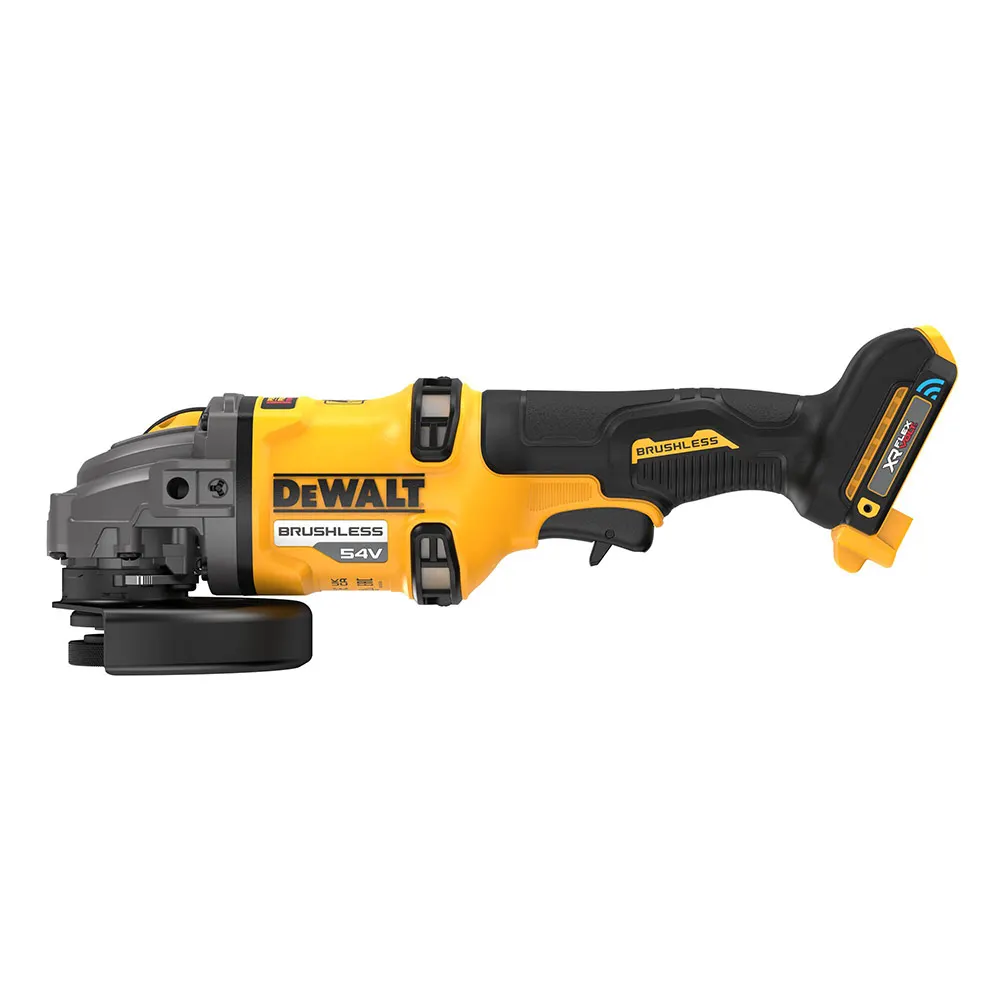 DEWALT 54V XR FLEXVOLT Brushless 125mm Angle Grinder with Side Handle Detect Skin DCG418SHDN-XJ