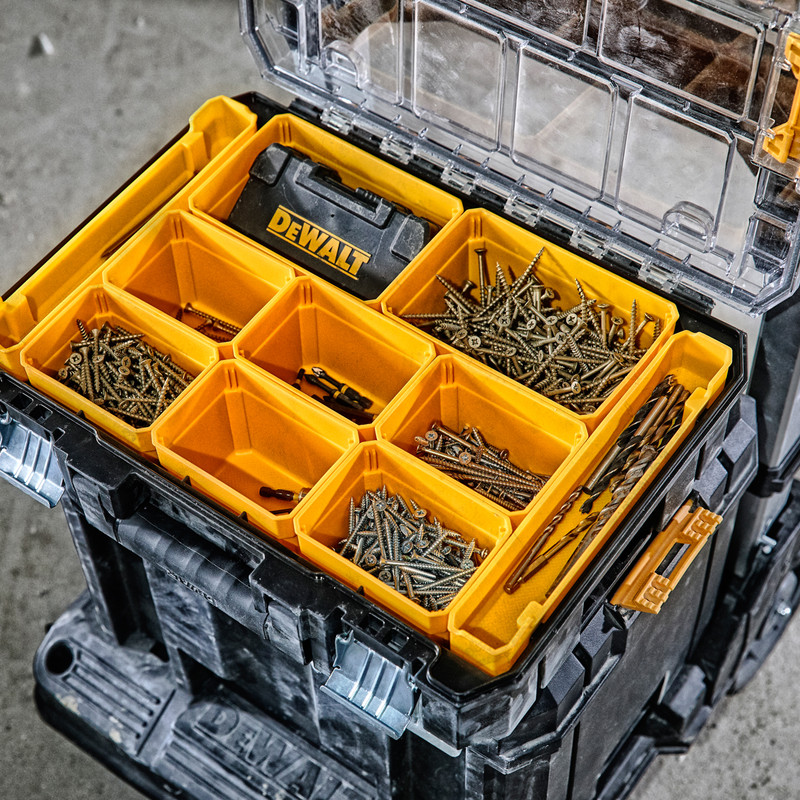DeWalt TSTAK 2.0 Deep Organiser Top & High Capacity Organiser Combo
