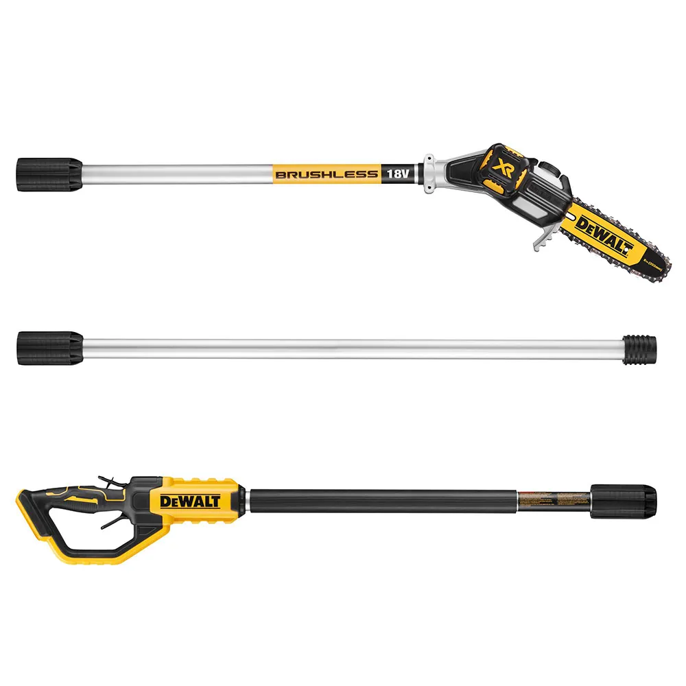 DEWALT 18V XR Brushless 20cm (8") 1x5Ah Pole Saw Trimmer Kit DCMPS567P1-XE