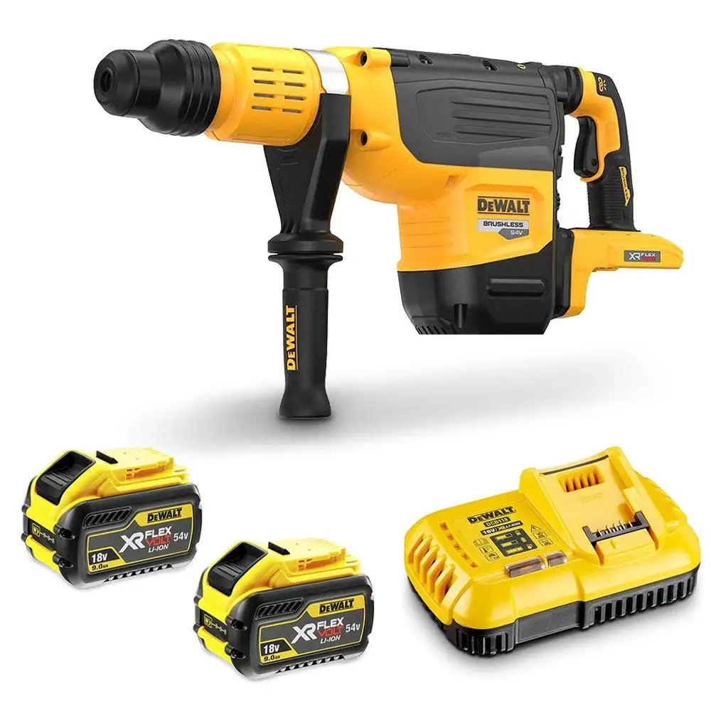 DEWALT 54V XR FLEXVOLT SDS-Max 2 x 9.0Ah Rotary Hammer Kit DCH775X2-XE
