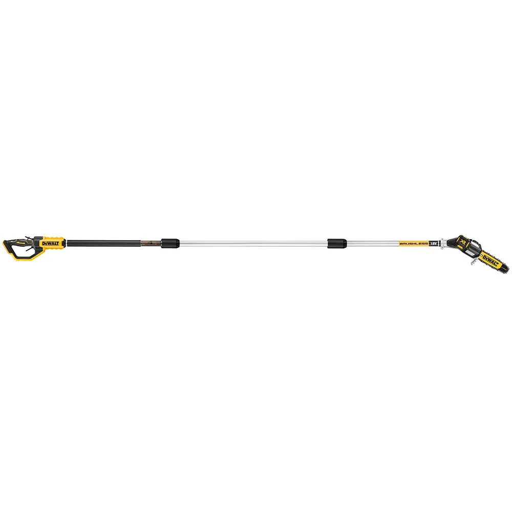 DEWALT 18V XR Brushless 20cm (8") 1x5Ah Pole Saw Trimmer Kit DCMPS567P1-XE