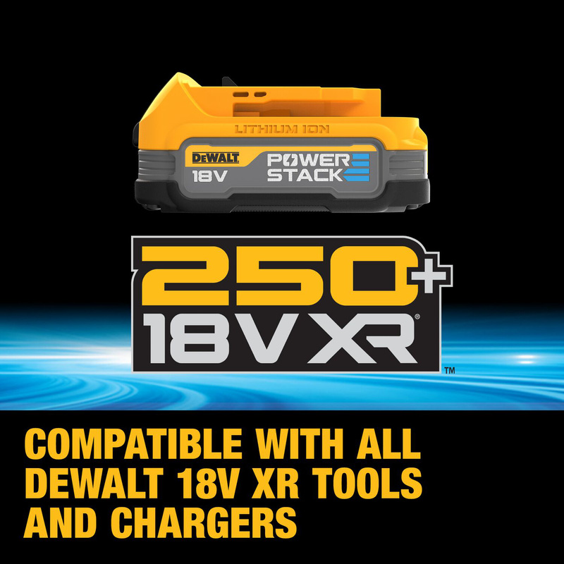 DeWalt Powerstack 18V XR Brushless Compact Twin Kit 2 x Batteries
