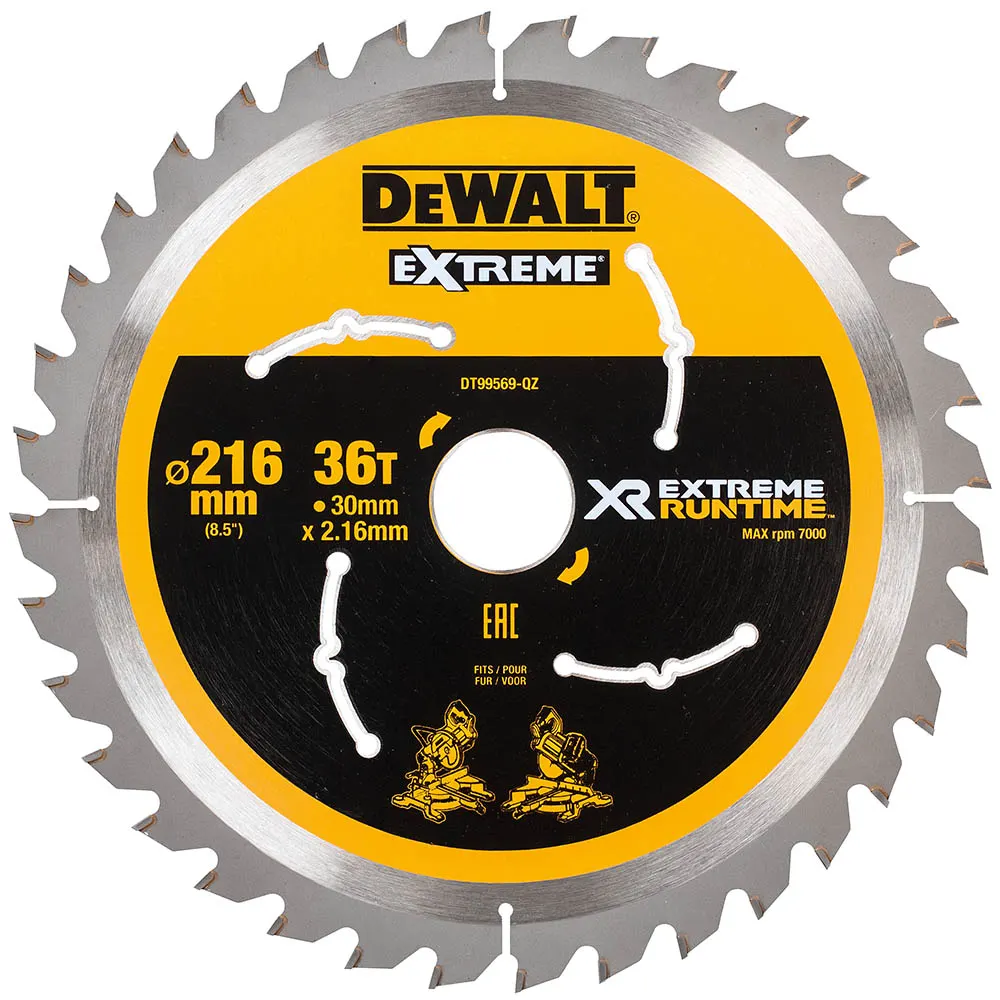DEWALT 216mm 36T TCT Circular Saw Blade for Wood Cutting - EXTREME DT99569-QZ