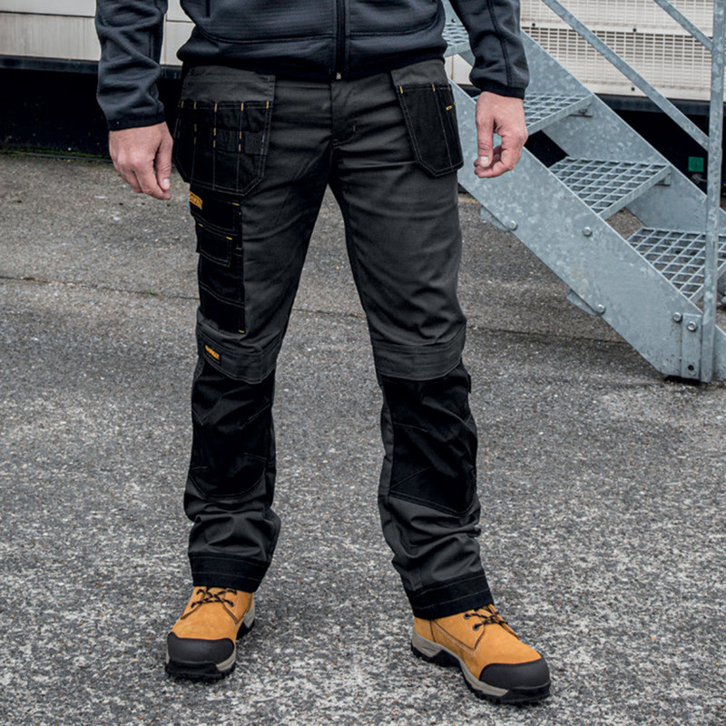 DeWalt Aspen Ripstop Stretch Holster Pocket Trousers Grey/Black 34" S