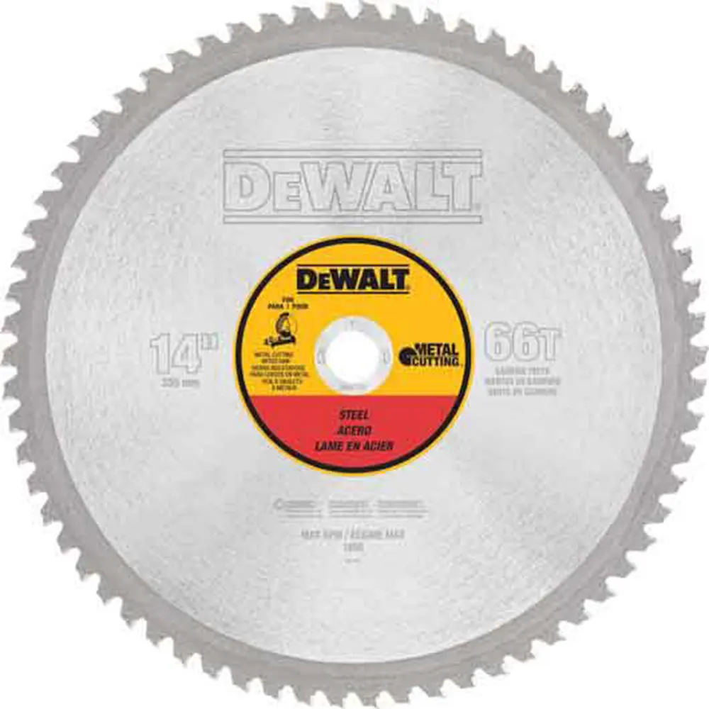 DEWALT 14" 66T Heavy Gauge Ferrous Metal Cutting Saw Blade DWA7747