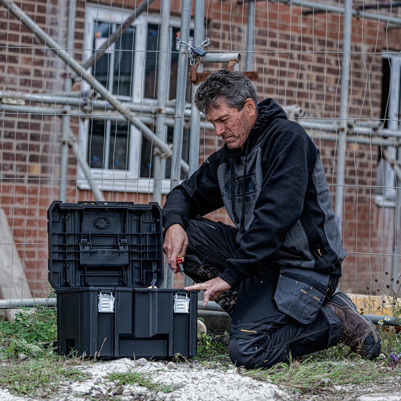 DeWalt Harrison Pro Stretch Holster Pocket Trousers Black/Grey 30" S