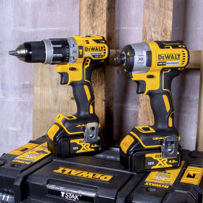 DeWalt DCK266M2T-GB 18V XR Cordless Brushless Combi Drill & Impact Driver Twin Pack 2 x 4.0Ah