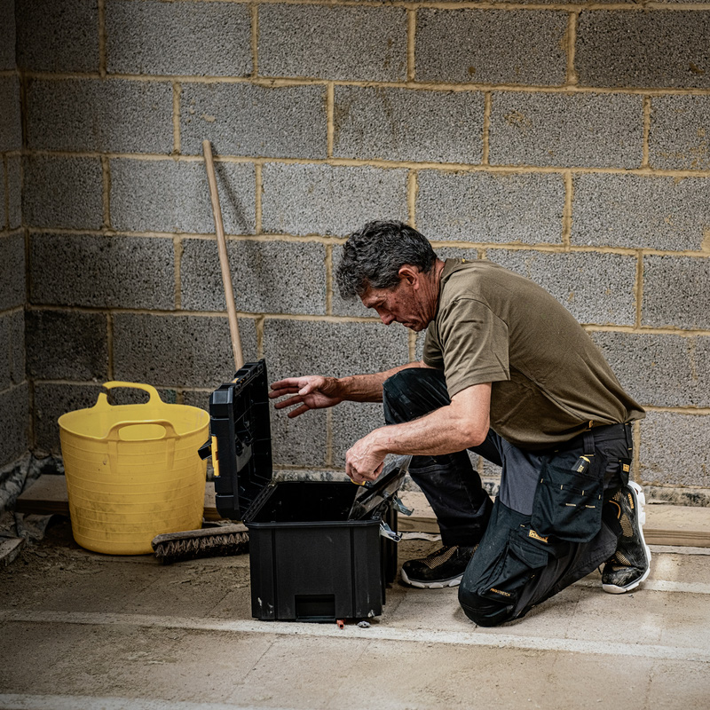 DeWalt Memphis Full Stretch Holster Pocket Trousers Grey/Black 42" S