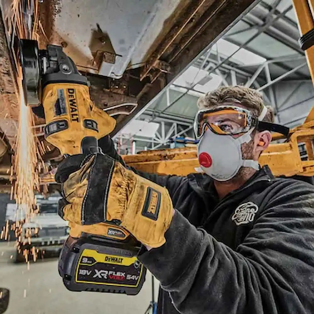 DEWALT 54V XR FLEXVOLT Brushless 125mm Angle Grinder with Side Handle Detect Skin DCG418SHDN-XJ