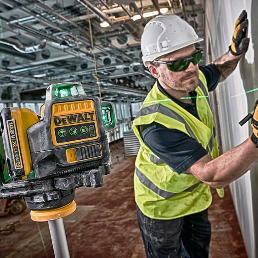 DEWALT 12V 3 x 360° Multi-Line Laser Level Green Kit DCE089D1G-XE