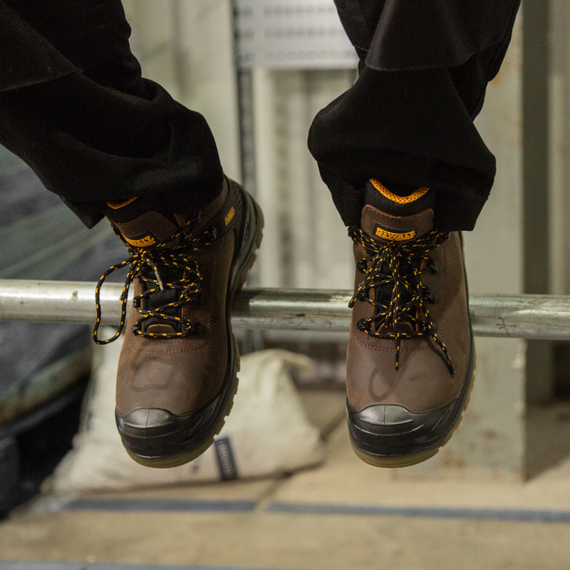 DeWalt Newark Waterproof Safety Boots Dark Brown Size 12