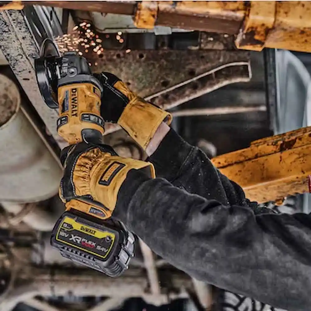 DEWALT 54V XR FLEXVOLT Brushless 125mm Angle Grinder with Side Handle Detect Skin DCG418SHDN-XJ