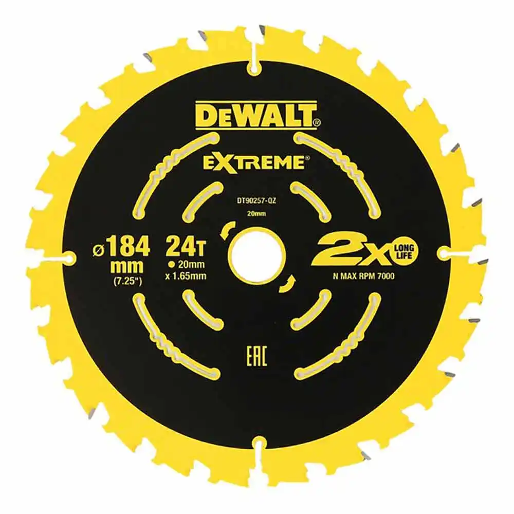 DEWALT 184mm x 16mm Extreme Circular Saw Blade DT90257-QZ