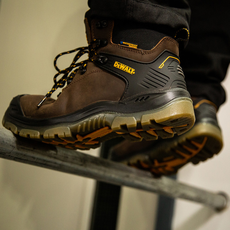 DeWalt Newark Waterproof Safety Boots Dark Brown Size 12