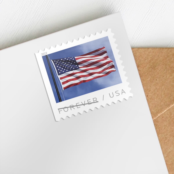 U.S. Flag 2019 Forever Stamps First Class Postage Stamps 100pcs/Pack