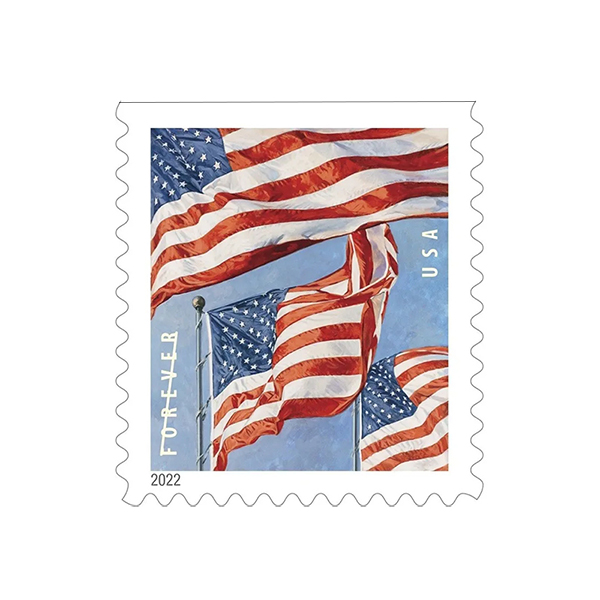 2022 Forever Stamps First Class Postage U.S. Flag Stamps 100pcs/Pack