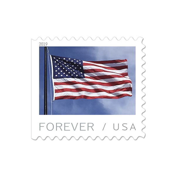 2019 U.S. Flag Forever Stamps First Class Postage Stamps 1 roll of 100