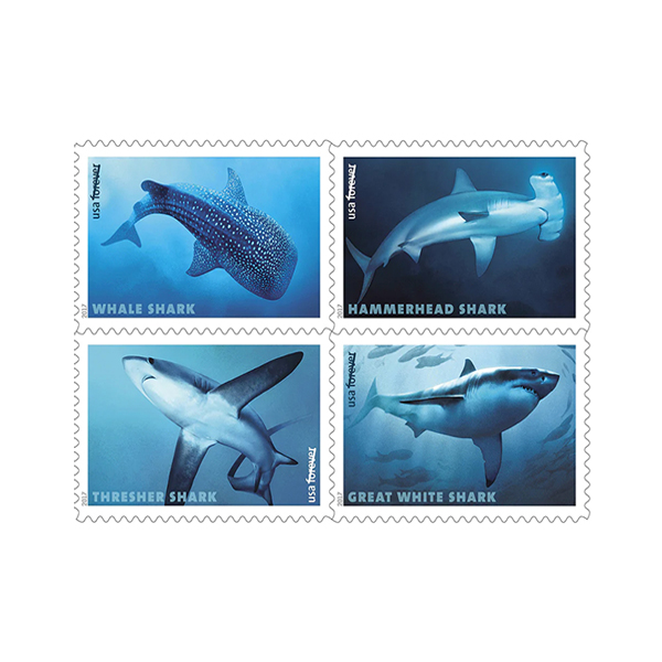Sharks Forever Stamps - USPS- Stamps Shop