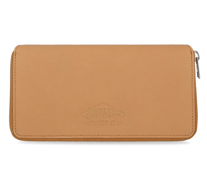Women's 120th Zip Clutch Veg Tan Natural