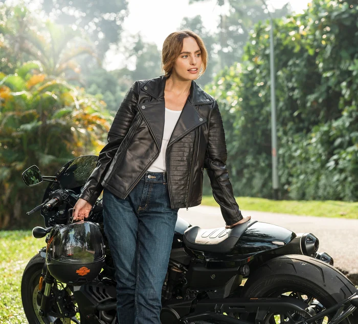 Women's Harley-Davidson Mid Rise Slim Boyfriend Ankle Jean