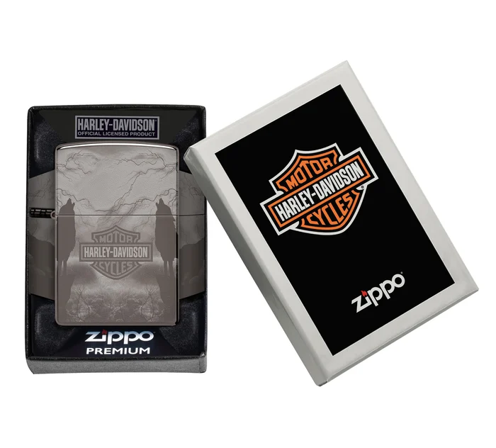 Harley-Davidson Wings Laser Engrave Windproof Lighter