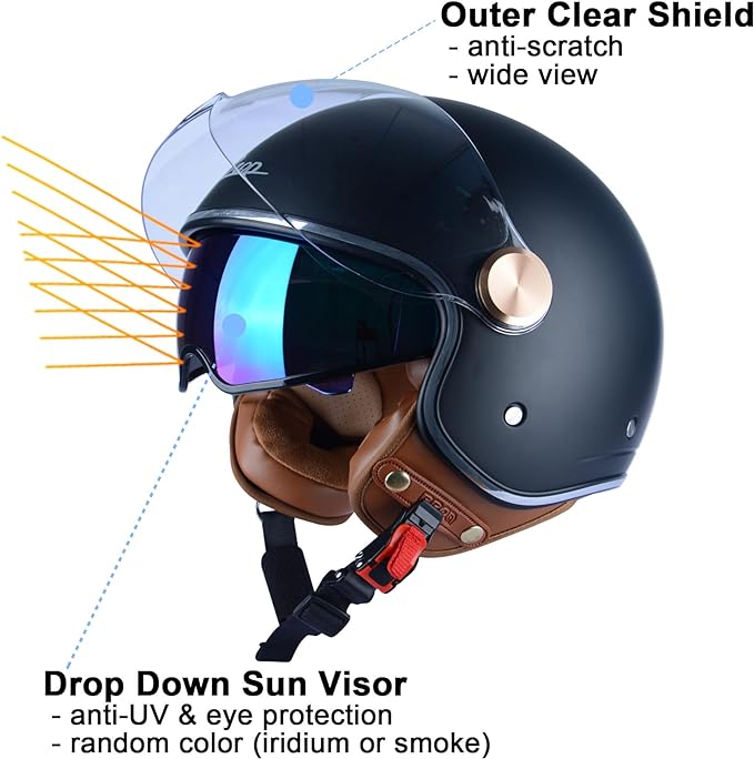 Harleydavidson Motorcycle 3/4 Half Helmet