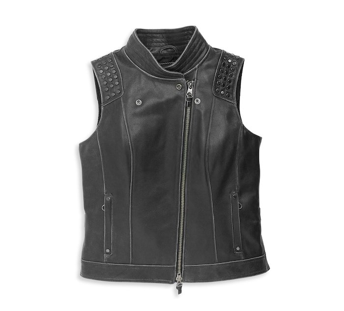 Women's Electra Studded Leather Vest