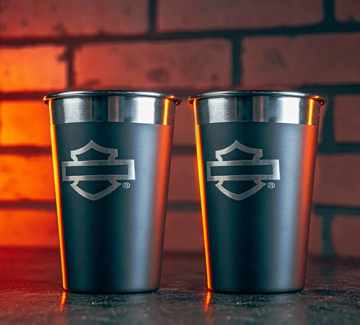 Open B&S Stainless Steel Glass Set