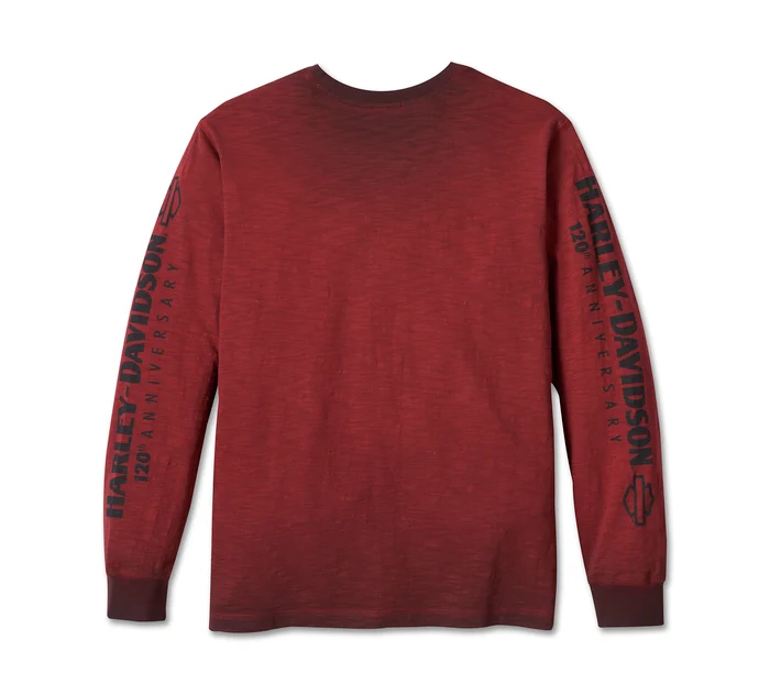 Men's 120th Anniversary Long Sleeve Tee - Merlot